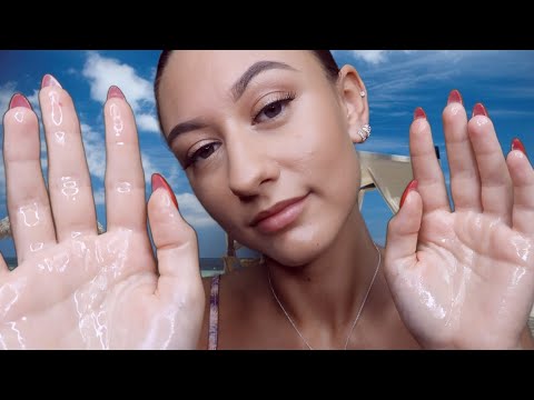 [ASMR] Beach Spa & Oil Scalp/Shoulder Massage Roleplay ♡