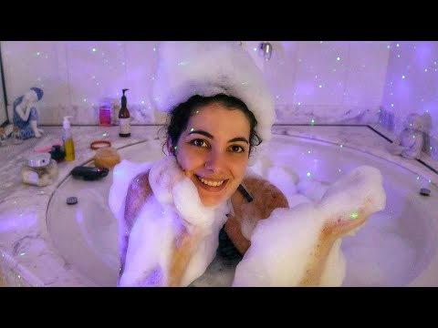 ASMR NA ESPUMA: BANHO RELAXANTE PARA DORMIR - Sweet Carol