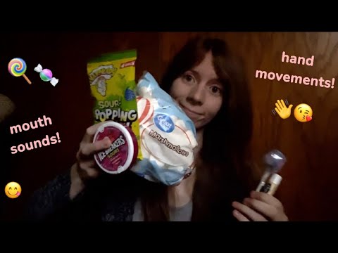 asmr mouth sounds & hand movements! (dark lofi)