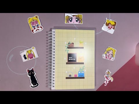 ASMR Putting Sailor Moon Stickers In My Sticker Collection Book