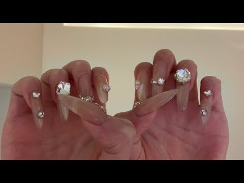 Long nail tapping & camera touching ASMR (no talking)
