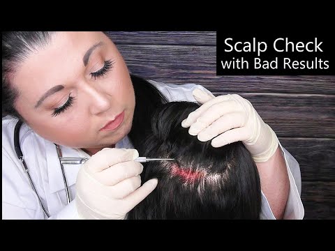 ASMR Scalp Check with Bad Results (Whispering, Scalp Treatment, Scalp Massage, Medical Instruments)