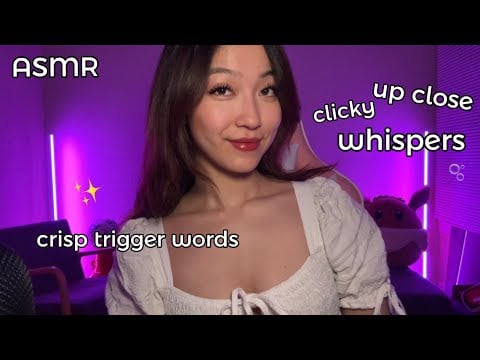ASMR Clicky Up Close Whispers ✨ Tinglest Trigger Words & LOTS of Rambles about where I BEEN 👀