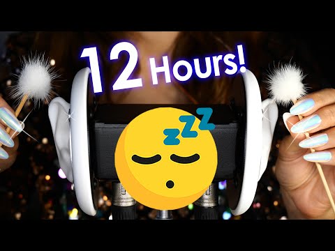 3D Deep Ear Fluff for DEEP SLEEP & Relaxation 😴 12 Hours (No Talking) ASMR