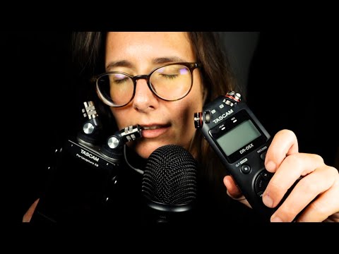 ASMR pure mouth sounds 👄 Tascam vs. Blue Yeti vs. Tascam