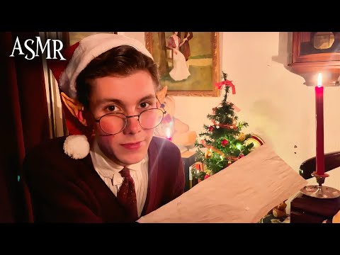 ASMR - Santa's elf welcomes you to the NorthPole, Cranial nerve exam, soft spoken Christmas roleplay