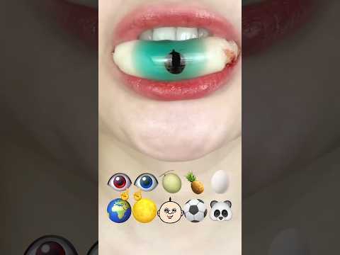 asmr EMOJI FOOD eating sounds(sped up)#asmr#asmrsounds #asmrsounds #audio