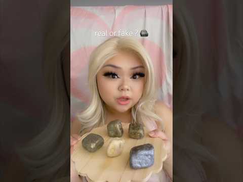 REAL OR FAKE ROCKS #asmr #mukbang #eatingsounds