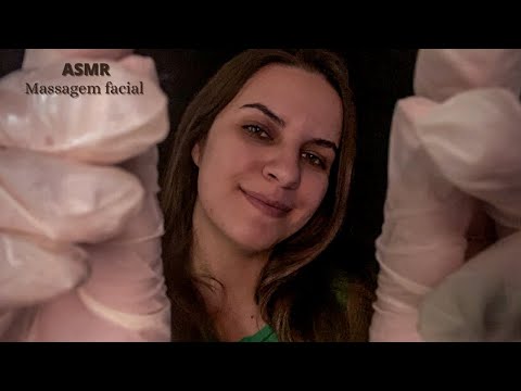 ASMR - MASSAGEM FACIAL para aliviar o seu ESTRESSE e DOR DE CABEÇA (com sons de luva e sem fala)💆🏻