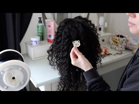 ASMR Whisper Curly Hair Styling 🐻