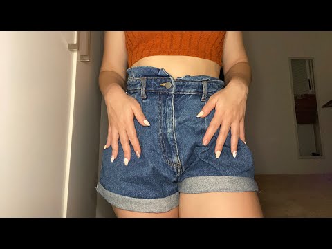 ASMR Denim Shorts Scratching ❤️‍🔥