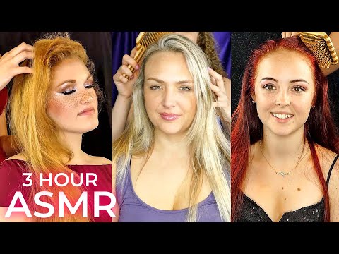 ASMR 💕 3 Hour Ultra Relaxing BEST Hair Brushing Compilation, Stunningly Gorgeous Beauties!