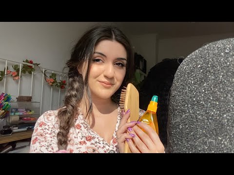 ASMR HOW I DO MY HAIR (whispered)