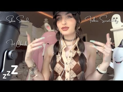 Beebee ASMR Fabric Scratching & Skin Sounds Compilation | Fit Check, Body Triggers, Rubbing, Focus