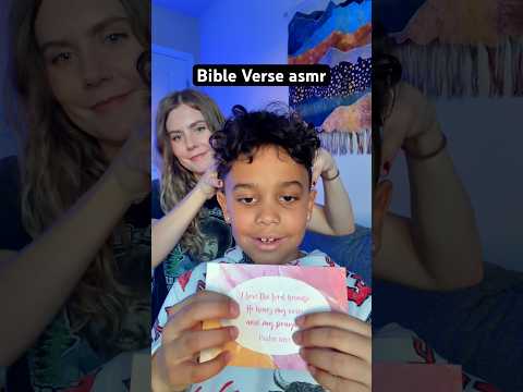 A scalp massage and Bible verse with my son ✝️ #asmr #christianasmr #bibleasmr