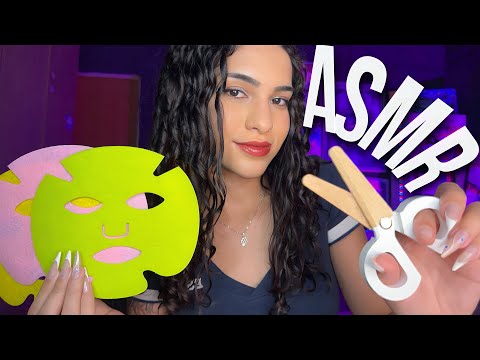 ASMR SPA - OBJETOS DE MADEIRA 🪵 SKIN CARE, CABELO E MAQUIAGEM 💤