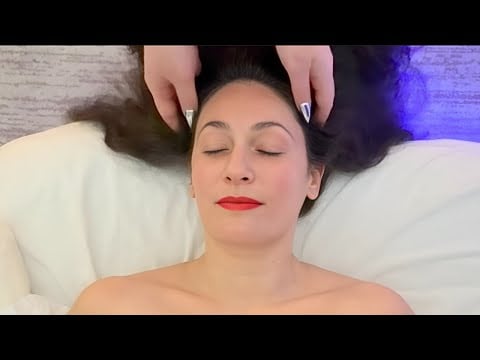 Real Life ASMR Massage Session (Hair Play, Face Tracing & Shoulder Scratching)