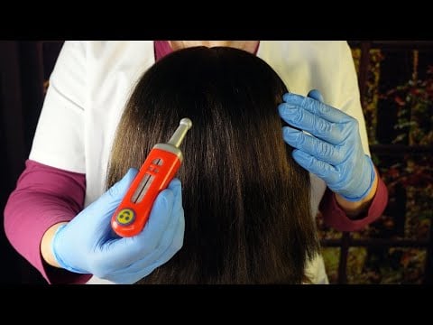 Scalp Check & Haircut with STRONG Cutting Sounds (Whispered)