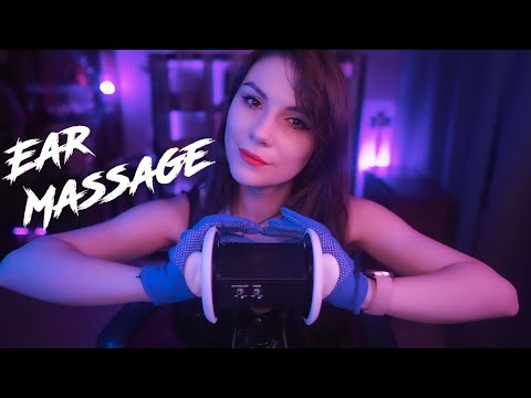 ASMR Ear Massage with Fabric Gloves 💎 No Talking, 3Dio