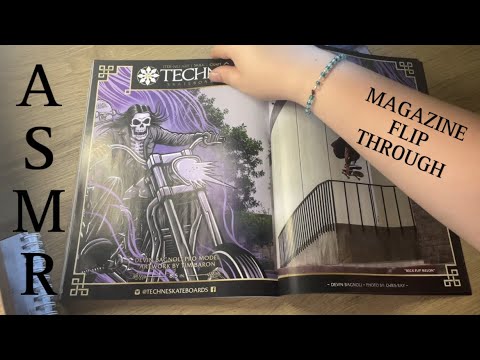 ASMR flipping through a thrasher magazine (nebraska because custom video)