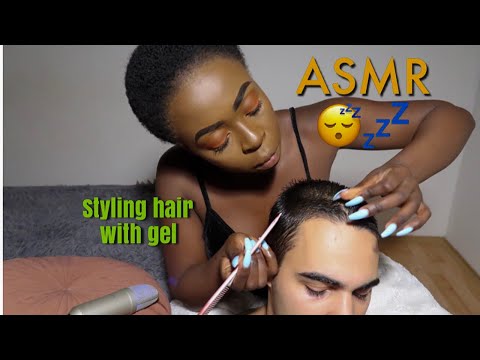 {ASMR} Styling Hair With Gel 💆🏽‍♂️