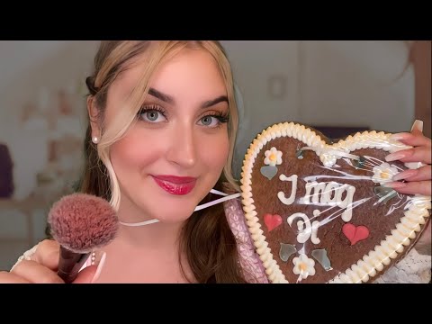 ASMR deutsch Ich schminke dich für das Oktoberfest | Doing your Hair & Makeup Roleplay Wiesn Reihe🎡