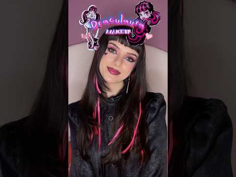 Je me DÉGUISE en DRACULAURA de Monster High💗🖤 #asmrmakeup #halloweenmakeup