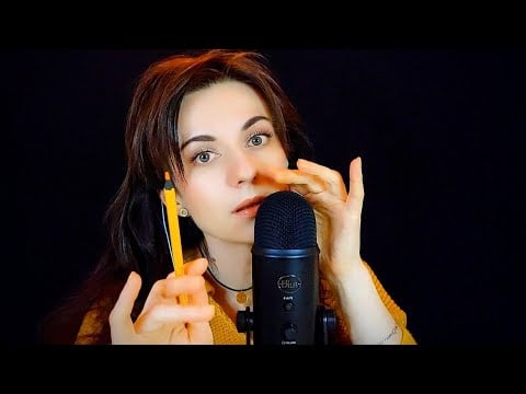 АСМР 🪄✨ Шепчу и рисую на твоём лице + звуки карандаша ✏️ для сна и расслабления 🌙 ASMR рисование ೃ✦