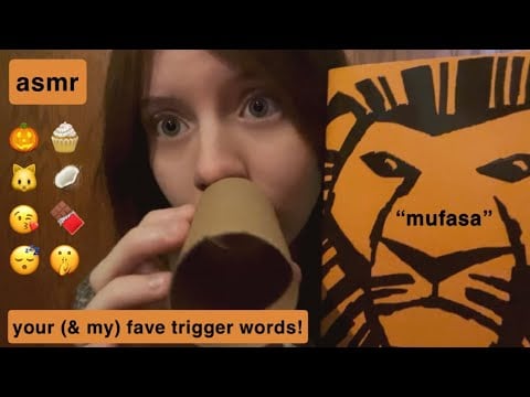 asmr your favorite trigger words! 🖤 up close lofi whispers & sound assortment 🦁
