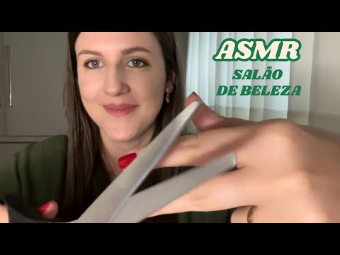 ASMR - Salão de beleza, lavando seu cabelo, cortando, escovando! 💇‍♀️ #roleplay