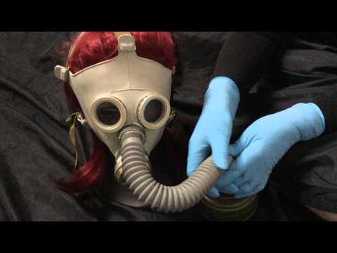 Rubber Gas Mask  and Latex Gloves  {{ ASMR }}