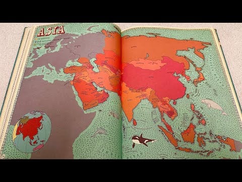 ASMR: Exploring Asia to Africa (beautiful maps)