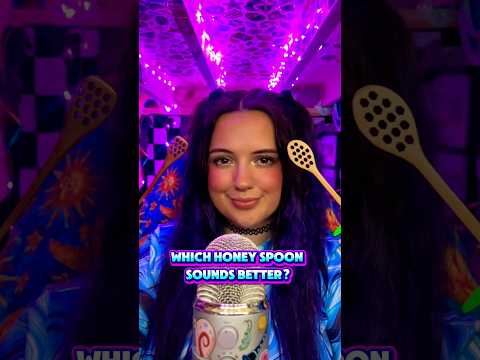 Which one has a better sound? I can’t decide😫 #asmr #honeyspoon #relaxing #mouthsounds #crunchy