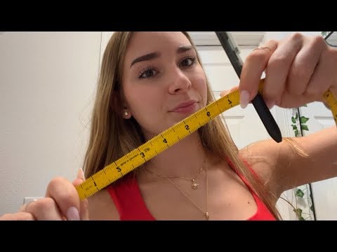 asmr measuring u for a halloween costume