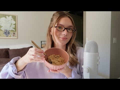 ASMR | eating oatmeal 