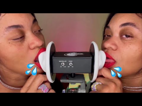 ASMR 👅💦EAR EATING & LICKS (Jealous Twins)