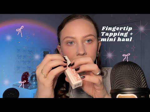 No Nail ASMR 💅🏻🚫 + Mini Sheglam Haul 💋fingertip/sticky tapping, hand sounds, mouth sounds, ramble