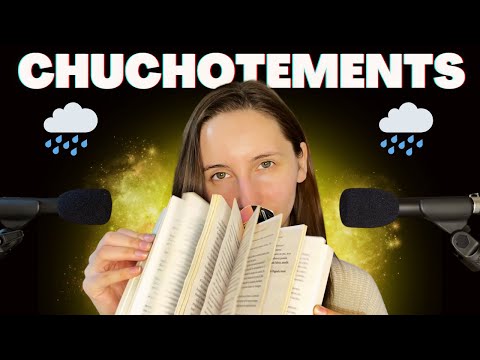 ASMR FR | CHUCHOTEMENTS PROCHE du MICRO avec fond de PLUIE 💧Lecture chuchotée 📚