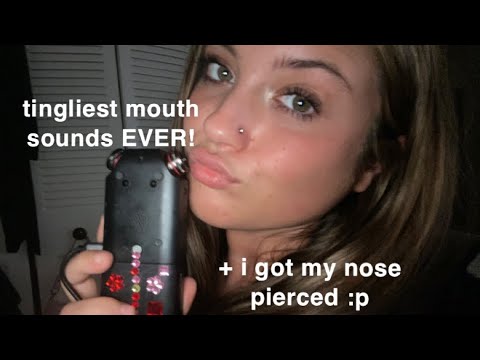 ASMR | mic biting, mouth sounds + rambles [ear to ear]