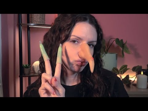 ASMR Halloween Tingles with Witch Nails - Tapping, Scratching, Fabric Sounds