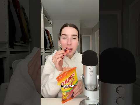 ASMR Eating Peach Gummy Candy