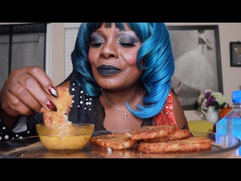 HASH BROWN WITH MUSTARD SAUCE ASMR EATING SOUNDS