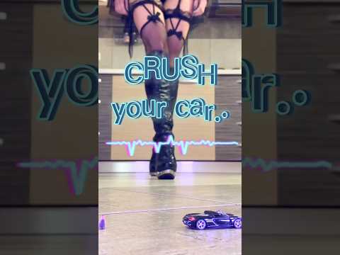 Pea vs. Toy Car! Knee High Boots Crushing Things! Oddly Satisfying! ASMR