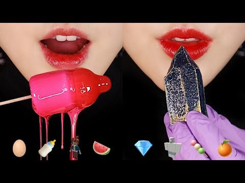 ROBLOX CHARACTER MARSHMALLOW, EMOJI FOOD CHALLENGE ASMR JEWEL CANDY KOHAKUTOU ASMR 🍼