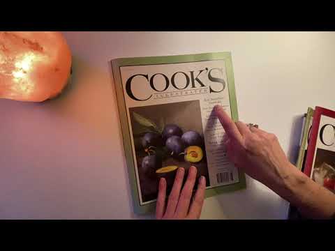 ASMR Magazine Flip Through Vintage Cook’s Illustrated and Rambling ~ Soft Spoken, Page Turning