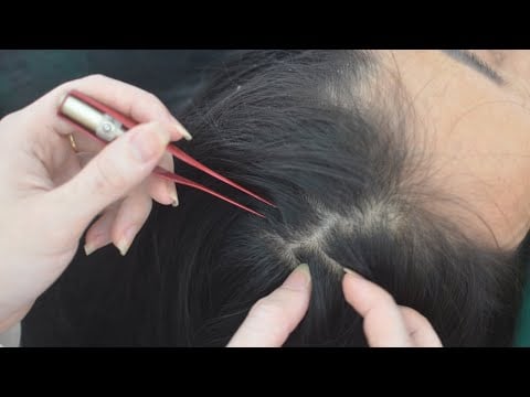 ASMR Hair Sound ( Scalp Scratching, Hair Combing & Tweezing... ) For Relaxation