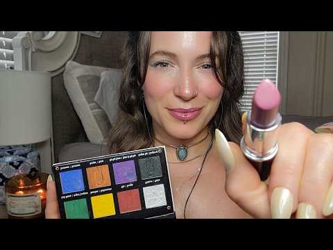 ASMR - Bestie Does Your Makeup & Outfit - Glowy Summer Makeup (layered)