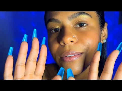 ASMR MÃOS NA TELA E SONS DE BOCA 