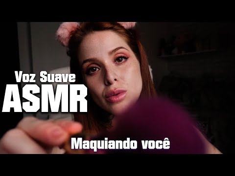 ASMR - Maquiando você! 😍 - Voz Suave, Sons de Boca, Sussurrando.