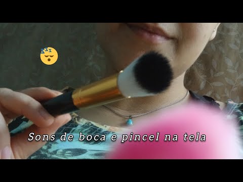 Asmr caseirinho - sons de boca e pincel na tela para você relaxar! 💤😴  #asmr #asmrcaseirinho #relax